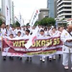 Rayakan HUT ke-55 Gokasi, Ratusan Karateka Longmarch